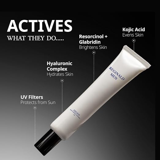 Reginald Men SPF 50+ PA++++ Sunscreen Brightening, Moisturising & Hydrating, 50g x 3 | In-Vivo Tested | Broad Spectrum UVA/UVB Protection | Lightweight, Oil-Free & Non-Sticky | Daily Sun Protection for Men