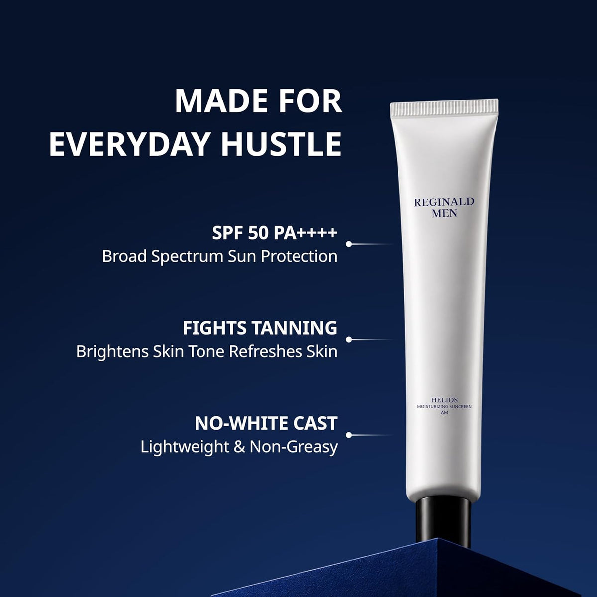 Reginald Men SPF 50+ PA++++ Sunscreen (100g) | In-Vivo Tested | Broad Spectrum UVA/UVB Protection | Brightening & Hydrating | Lightweight, Oil-Free & Non-Sticky | Daily Sun Protection for Men (PACK OF 4)