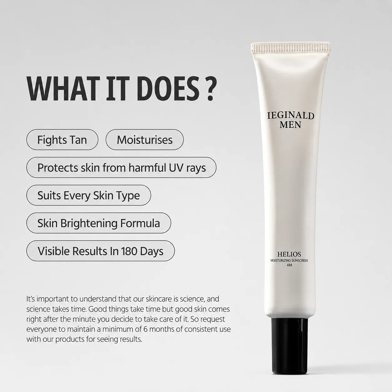 Buy1 get 1 free - 50 ML Moisturising Sunscreen - SPF 50 PA++++ With 11 Actives For Men